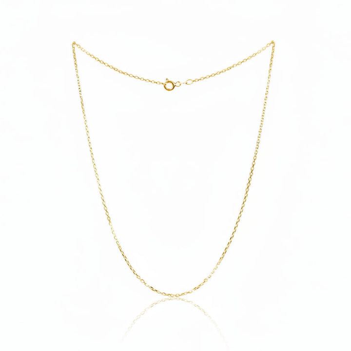 18K Yellow Gold Cable Link Chain 16"