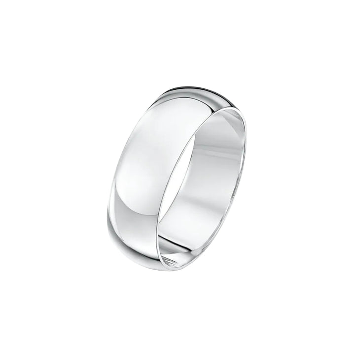 925 Sterling Silver Wide half Dome Ring