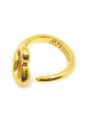 Vintage Yellow Gold Tiffany Open Heart Ring. 18k