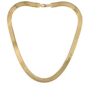 Yellow Gold Herringbone Necklace, 14k, 20 Inches, 15.24gr
