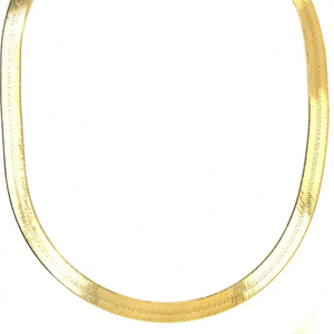Yellow Gold Herringbone Necklace, 14k, 20 Inches, 15.24gr