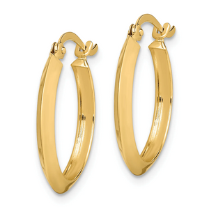 Yellow Gold hoop Earrings, 18k, 0.9gr