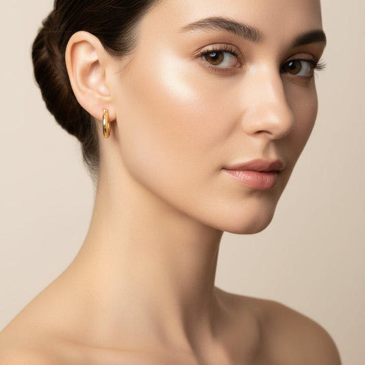 14K Yellow Gold Small Size Hook Earrings.