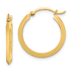 Yellow Gold hoop Earrings, 18k, 0.9gr