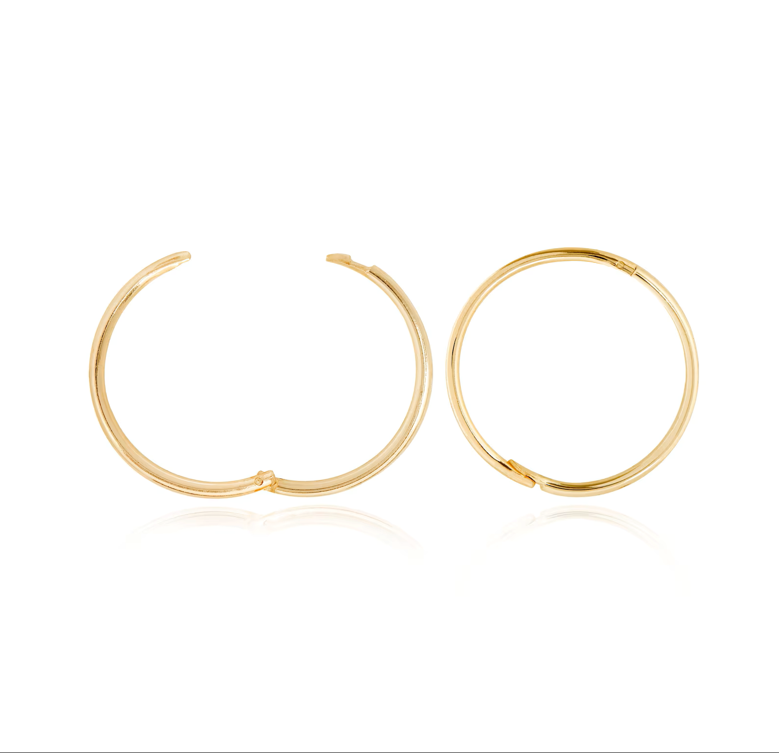 Yellow Gold Piercing Huggies, 14k