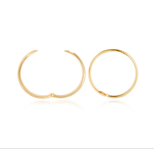 Yellow Gold Piercing Huggies, 14k