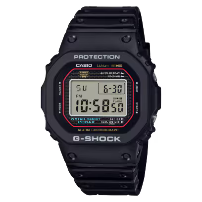Shock Resistant Steel/Resin Digital Watch 42.3mm 200m Water Resistant DW5000R-1A