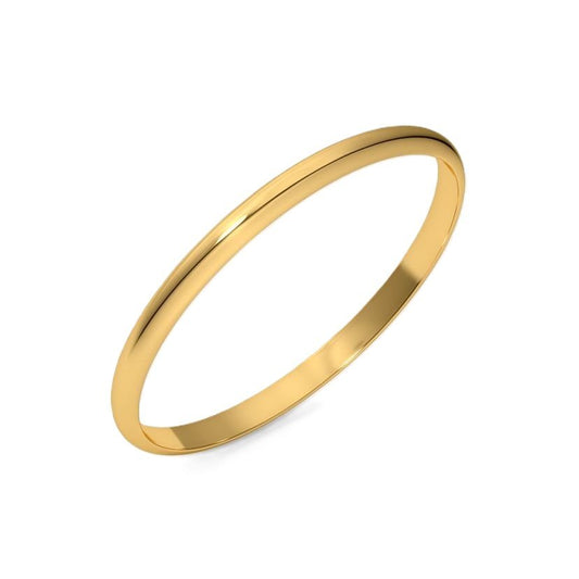 Kid's plain Yellow Gold Bangle, 14k