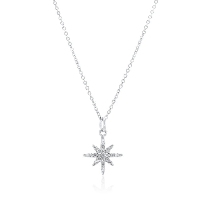 Sterling Silver Moissanite Star Necklace