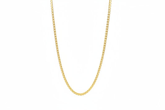 10K Yellow Gold Box Chain 1.37mm 22"