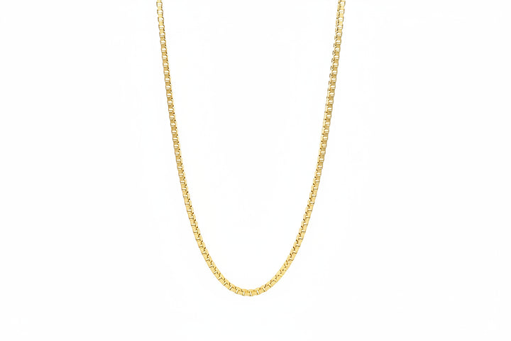 10K Yellow Gold Box Chain 1.37mm 22"