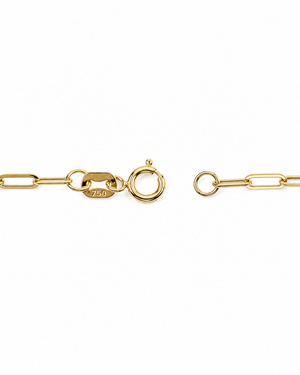 18K Yellow Gold Paperclip Chain Necklace 22" 2mm