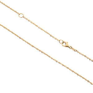 18K Yellow Gold Chain 16 to 18" Adjustable 2.59 gr