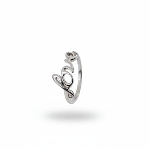 925 Sterling Silver "Love" script Diamond Ring