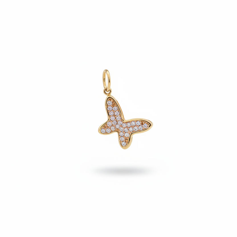 18K Yellow Gold Butterfly Pendant 1.3 gr