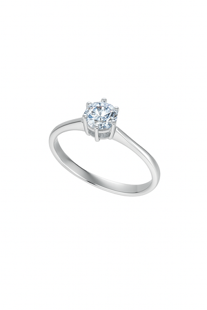 White Gold Solitaire Diamond Ring. 18k,  0.3ct, VS, F