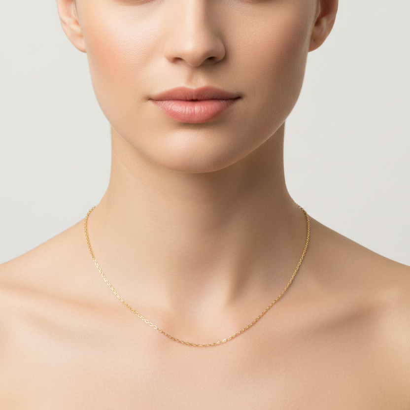 18K Yellow Gold Cable Link Chain 1.64 gr