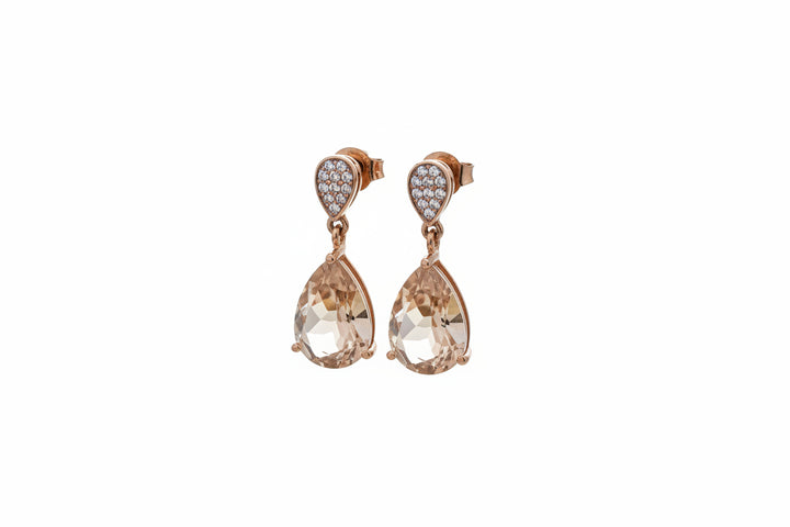 Sterling Silver Dangling Earrings with Champion Crystals