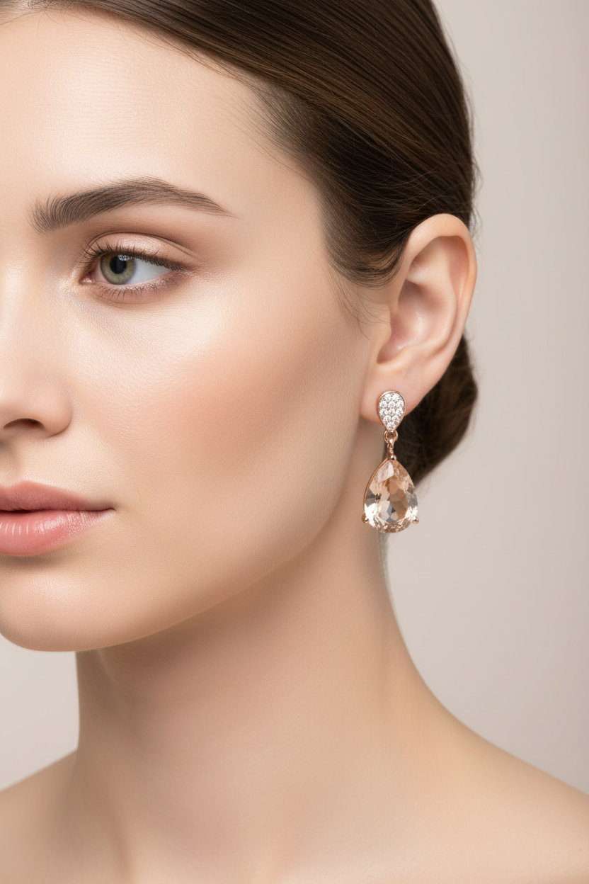 Sterling Silver Dangling Earrings with Champion Crystals