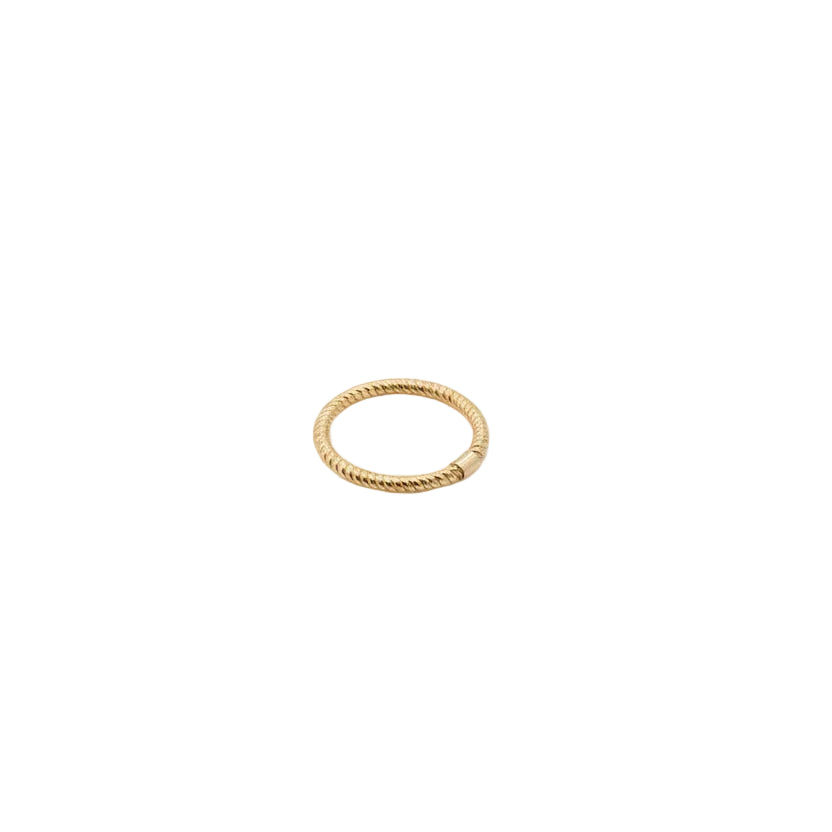 Yellow Gold Diamond Cut Ring 14k