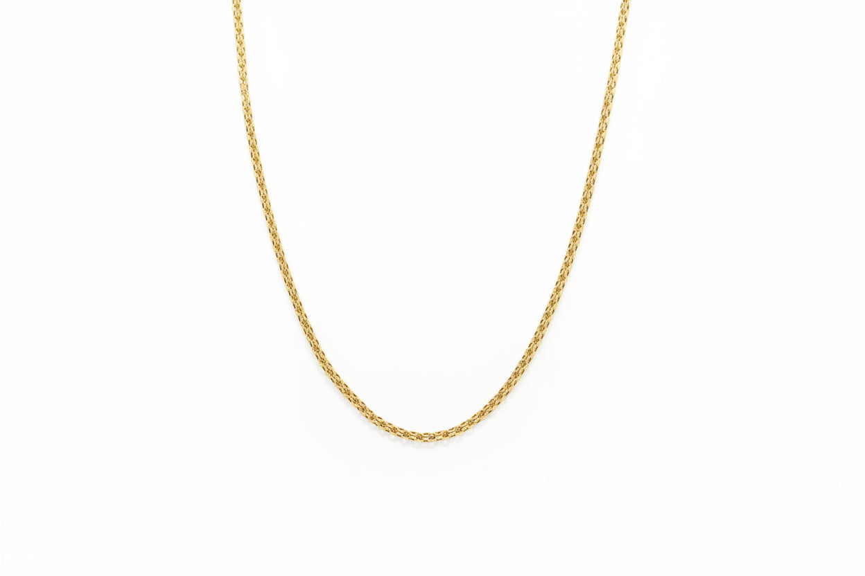 18K Yellow Gold Wheat Style Chain 16"