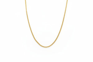 18K Yellow Gold Wheat Style Chain 16"