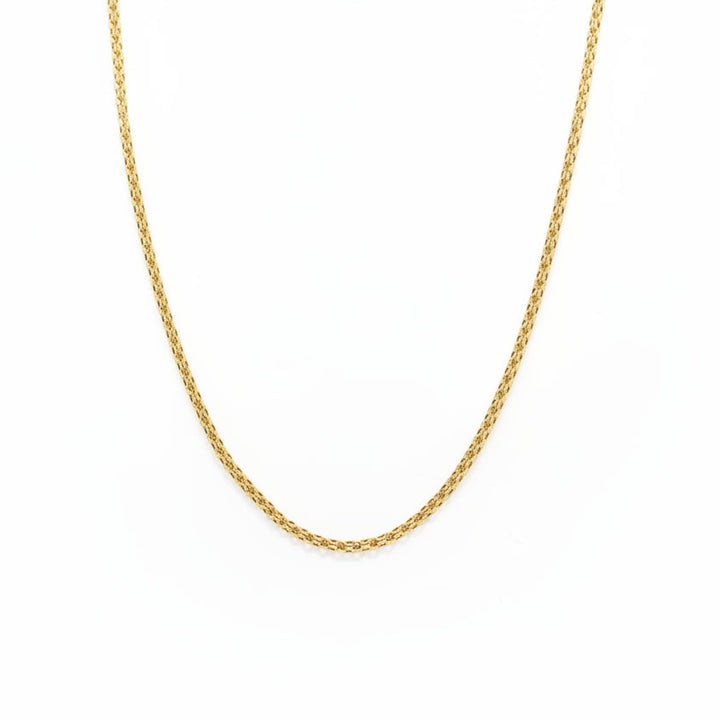 18K Yellow Gold Wheat Style Chain 16"