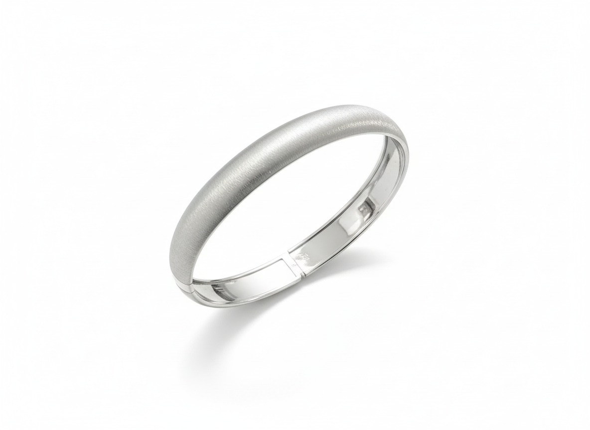 Yellow Gold Matt Wide Bangle. 18k, 5.47gr, Size 17