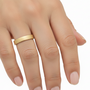 14K Yellow Gold Matte Band 3mm