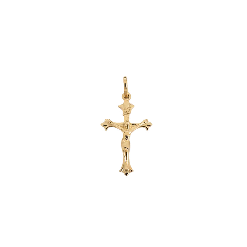 18K Yellow Gold Cross Pendant 1.6gr