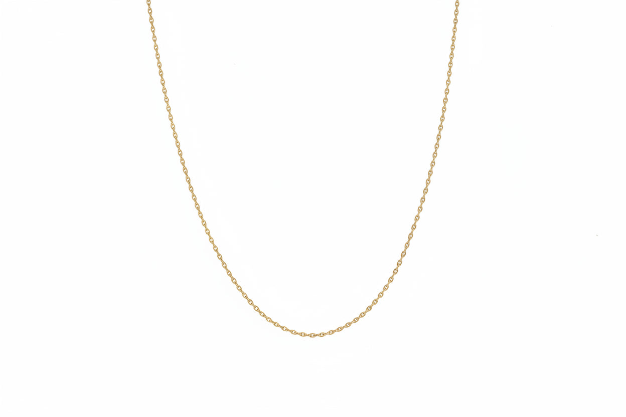 18K Yellow Gold Chain 16 to 18" Adjustable 2.59 gr