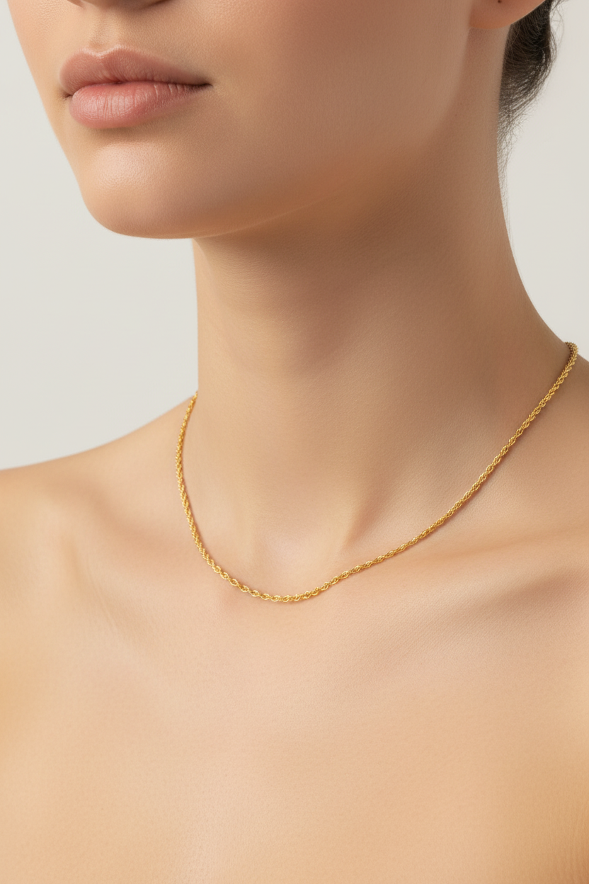 18K Yellow Gold Cable Chain 2.54 gr