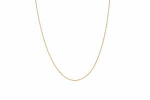 18K Yellow Gold Cable Chain 16 to 18" Adjustable 2.69 gr