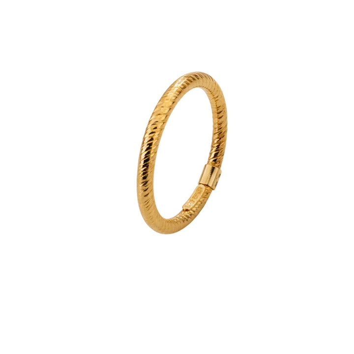 14K Yellow Gold Diamond Cut Ring