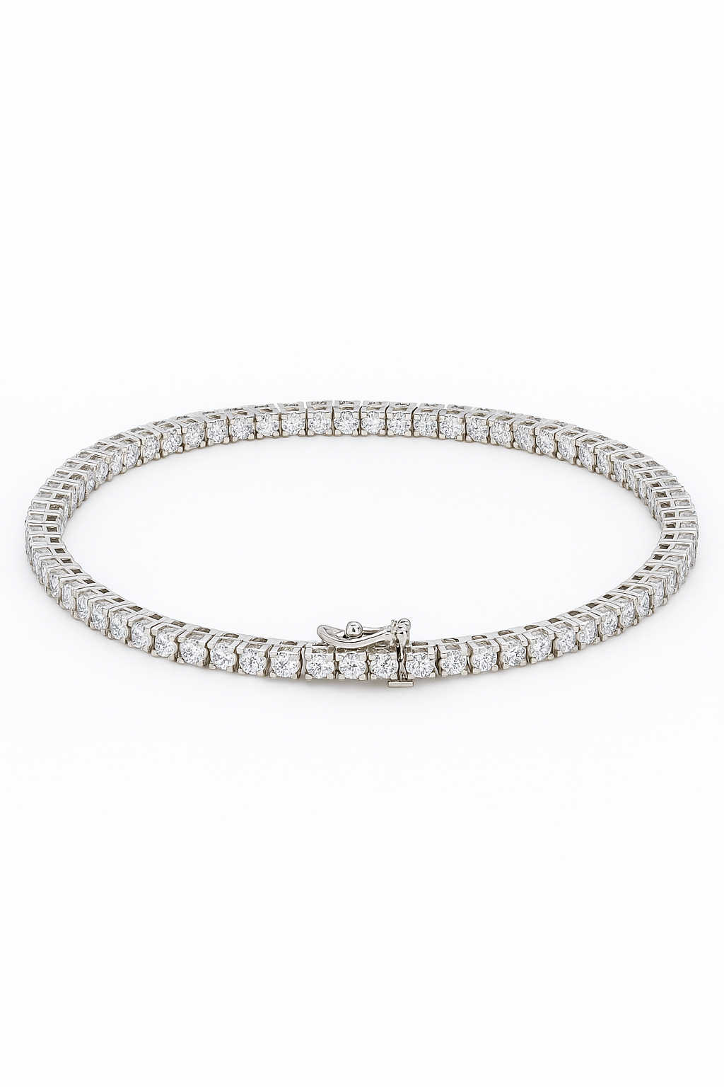 White Gold 2.75ct Tennis Bracelet with Diamonds. 14k, TDW: 2.75ct, VS-SI, F-G