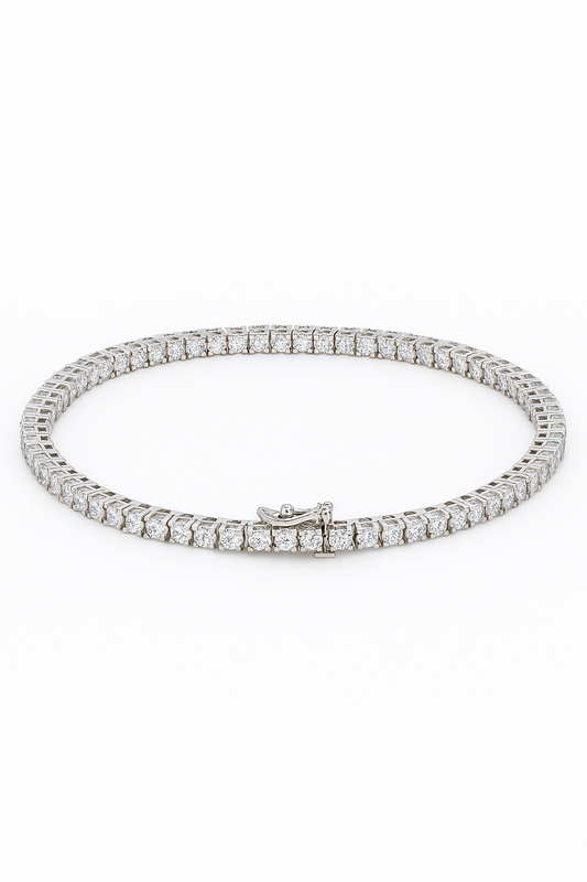 White Gold 2.75ct Tennis Bracelet with Diamonds. 14k, TDW: 2.75ct, VS-SI, F-G
