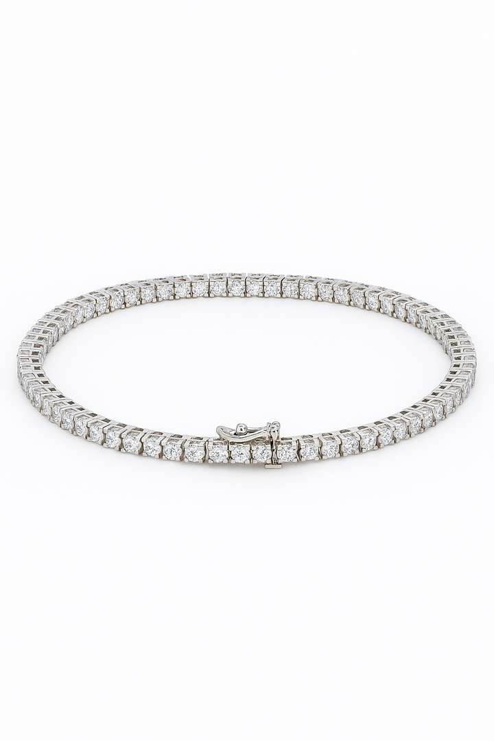 14K White Gold 55 Diamond Tennis Bracelet