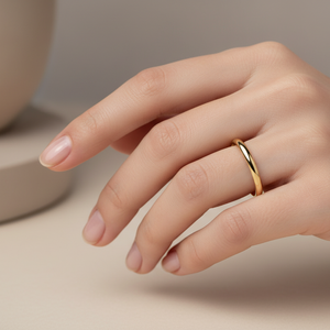 18K Yellow Gold Thin Band - 3mm