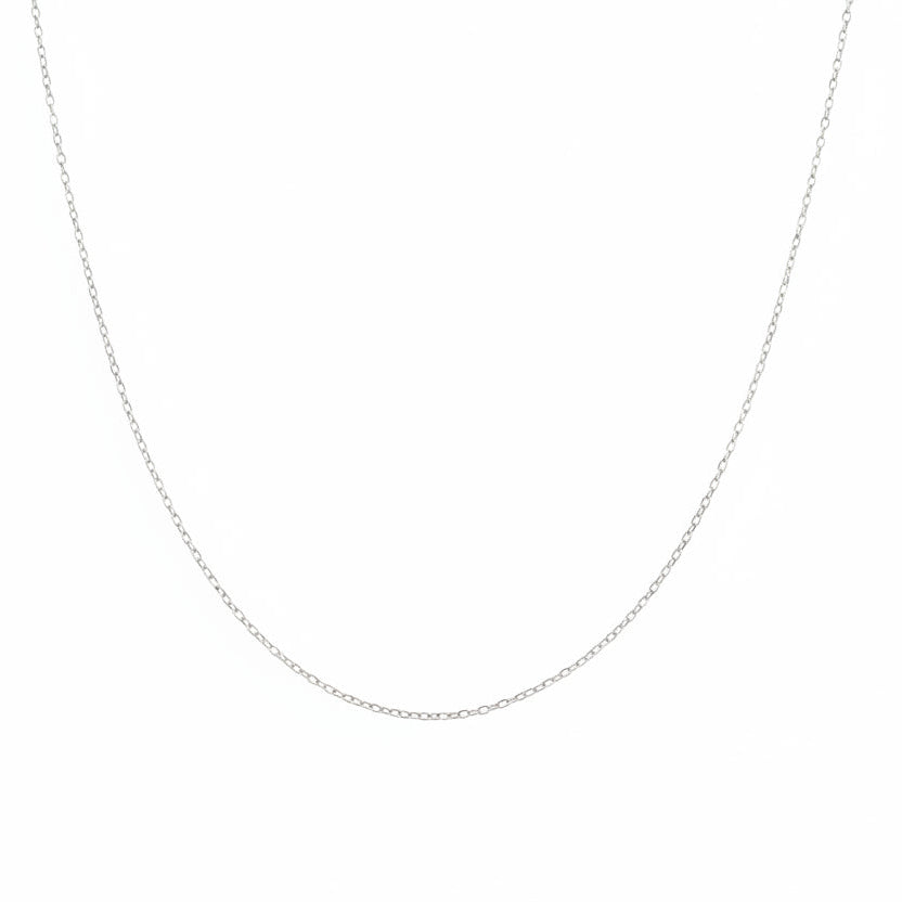 18K White Gold Cable Chain 16" 1gr
