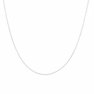 18K White Gold Cable Chain 16" 1gr