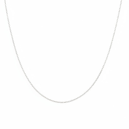 18K White Gold Cable Chain 16" 1gr