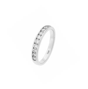 19k White Gold Channel Setting Diamond Band