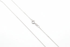 18K White Gold Cable Chain 16" 1gr