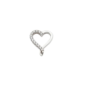 Sterling Silver Cubic Zirconia Open Heart Pendant