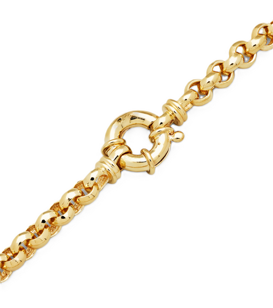 Yellow Gold Rollo Chain. 18k, 13.5gr , 20"