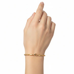 10K Gold Rope Chain Bracelet