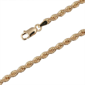 Yellow Gold Rope Chain, 10k, 20 Inches