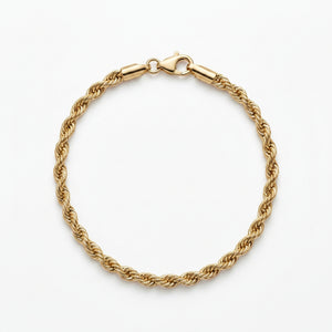 10K Gold Rope Chain Bracelet