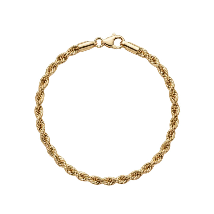10K Gold Rope Chain Bracelet