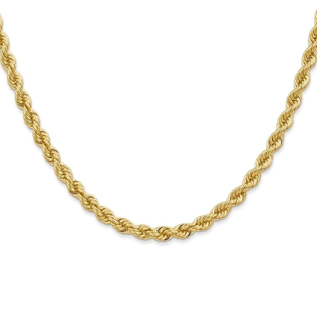 18K Yellow Gold Rope Chain 4mm
